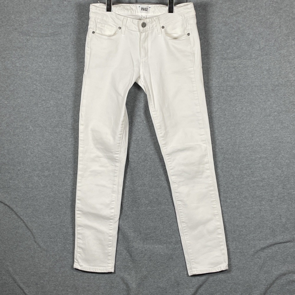 Paige Women's White Skyline Ankle Peg Jeans Size 27